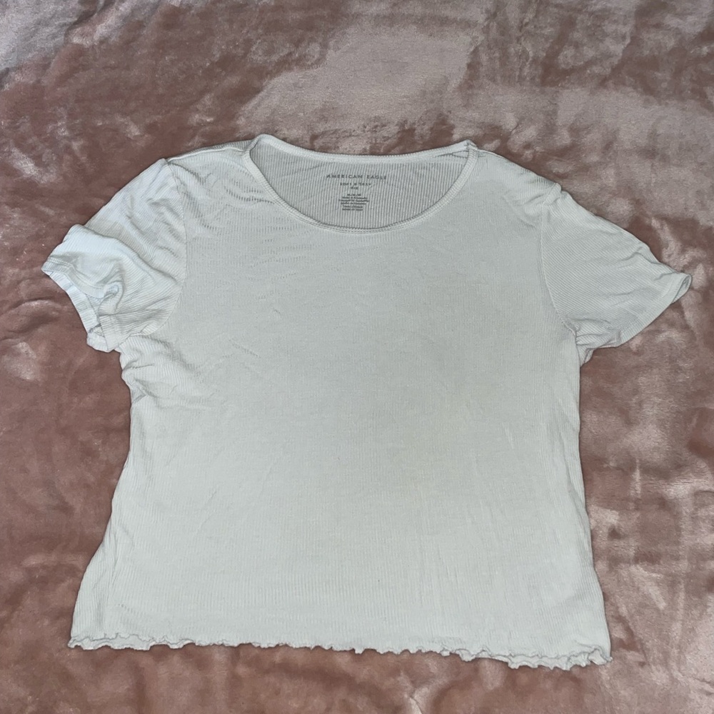 American Eagle Outfitters White Short Sleeve Tee